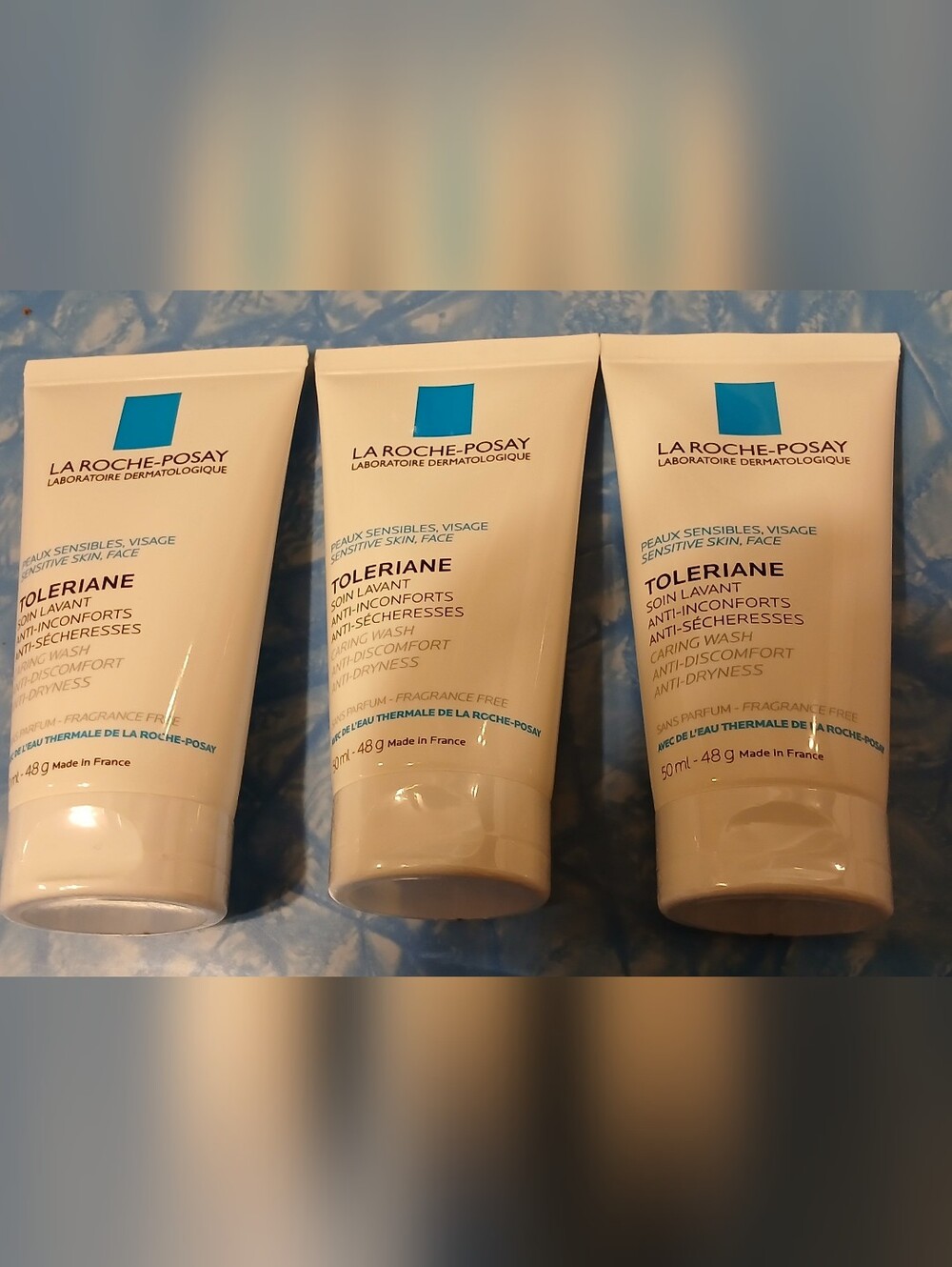 La Roche-Posay Toleriane Caring Wash 3 x 50ml NWT